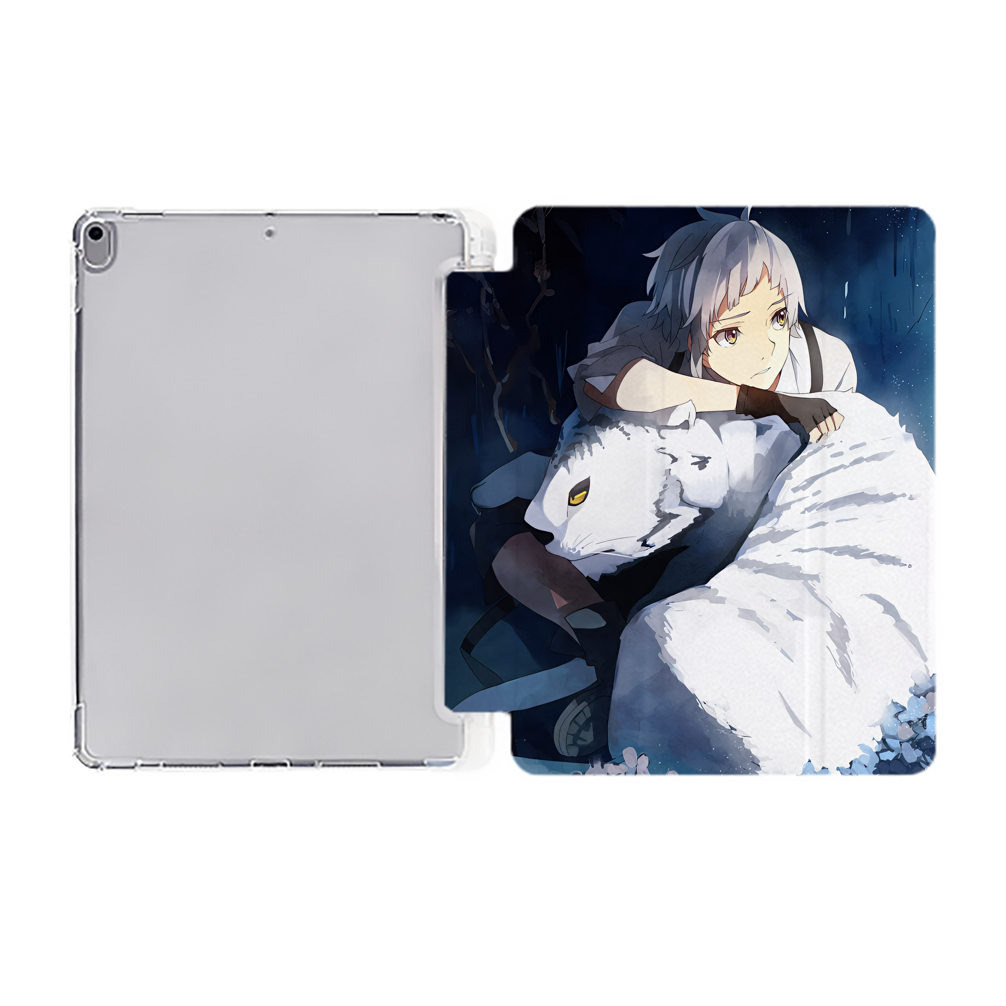 （画像用） 文豪ストレイドッグス Bungo Stray Dogs IPad ケース ペン収納付き 三つ折りスタンド PUレザー×シリコン 対応機種9.5/10.5/10.9インチ